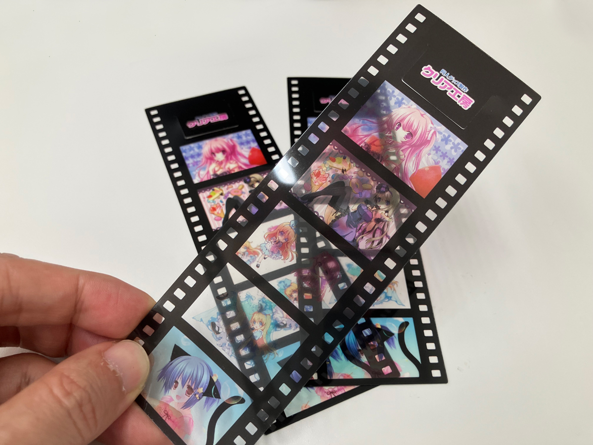 映画フィルム風クリアしおり