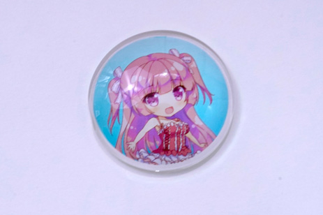 透明なガラスにフルカラーで印刷