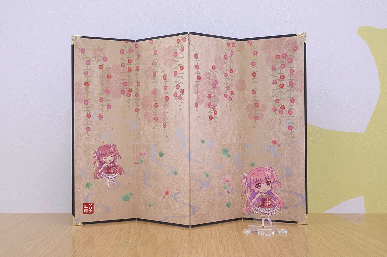 四曲屛風 大サイズは広げた状態で364x257mm